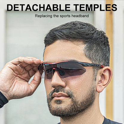 ROCKBROS Polarisierte Fahrradbrille Sonnenbrille Herren Damen MTB-Rad Rennrad-Brille Fahrradfahren Outdoor-Sport Wandern Schutzbrille 5 Gläser