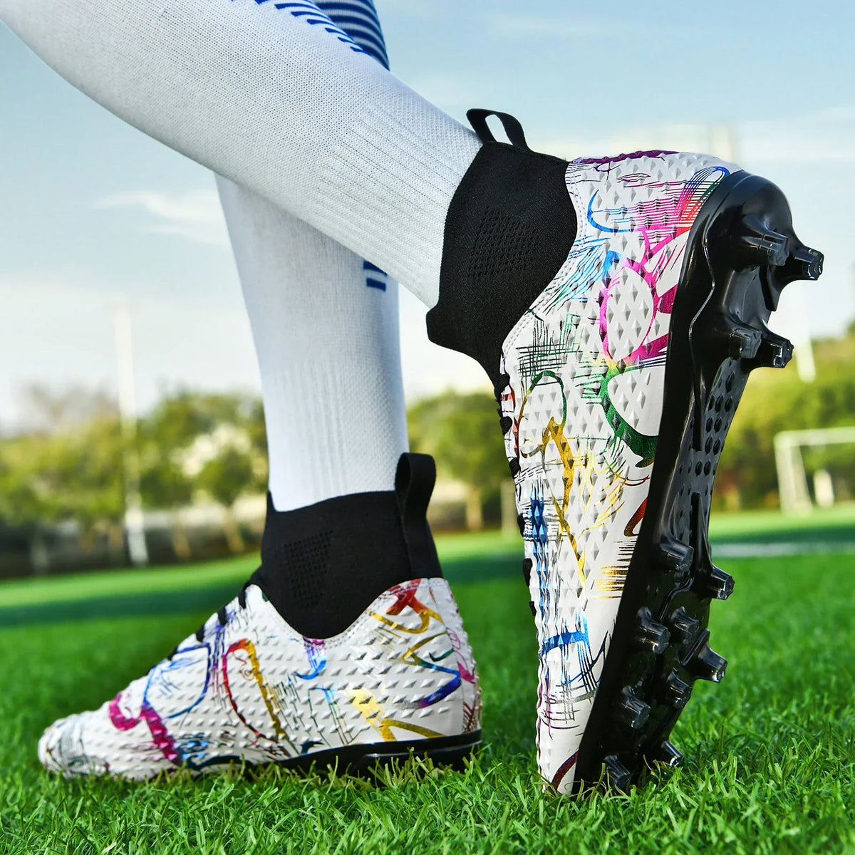 Chaussures de football spéciales pour les nouveaux élèves, chaussures de football d'entraînement pour adolescents, compétitions, tailles 31-46 #   Chaussures de sport d'extérieur montantes pour étudiants