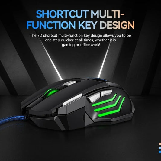 G6 USB káblová herná myš, 7 tlačidiel s rolovacím kolieskom, nastaviteľná optická myš 5500DPI, ergonomická e-športová myš pre notebook, PC, Xiaomi