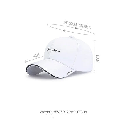 Men Women Embroidered Letter SunShade Breathable Baseball Cap Summer Outdoor Sport Sunscreen Curved Brim Adjustable Hat A31