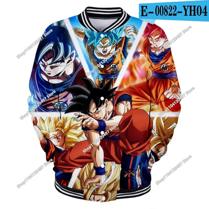 Dragon Ball Goku Kid Men Zipper Hoodie Cartoon Japan Style Anime Women Sweatshirt 2025 New Fashion Children Jackets Coat