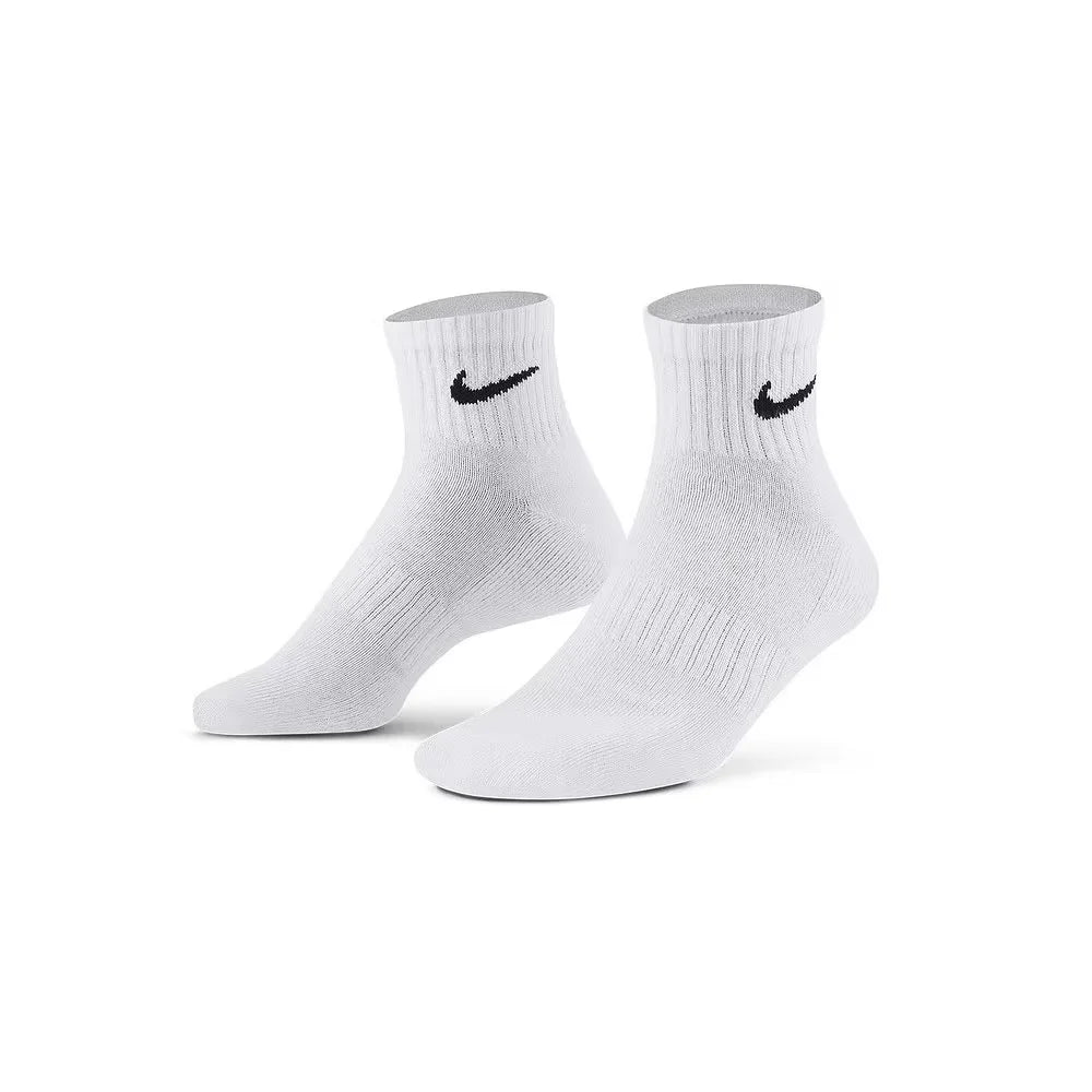 Nike Casual Cushioned Mid-Cut Basketball Socks Unisex Combo Pack White SX7667-100