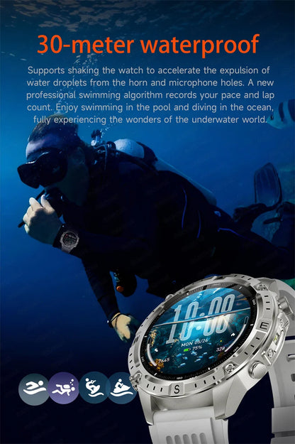 Smart Watch Men GPS Track High End watch Swim Waterproof Watches six axis sensor Sports 2GB Memory GPS Map Compass Smartwatch