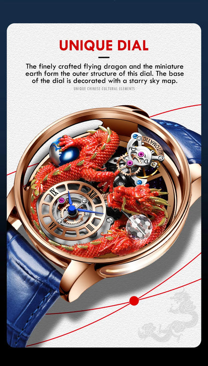 Orologio da uomo PINDU Design 2025 nuovo, Diamond Tourbillon, brand di lusso Astronomia, al quarzo, vetro zaffiro, impermeabile