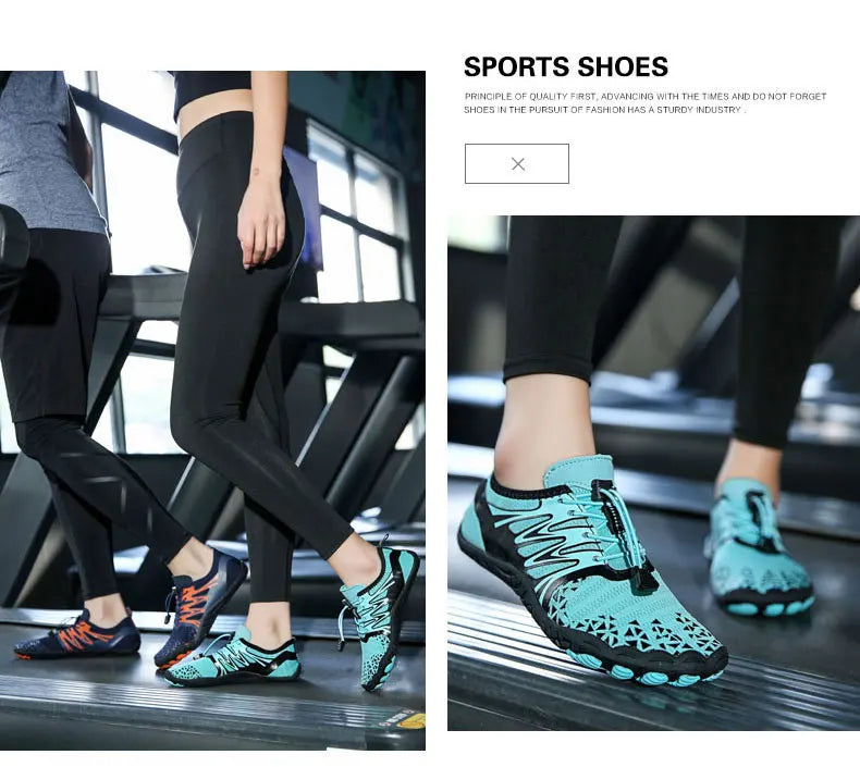 EOCENE men and women barefoot outdoor sports aqua shoes, quick-dry beach swimming fitness wading hiking cycling water sneakers
