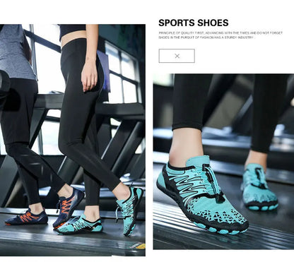 EOCENE men and women barefoot outdoor sports aqua shoes, quick-dry beach swimming fitness wading hiking cycling water sneakers