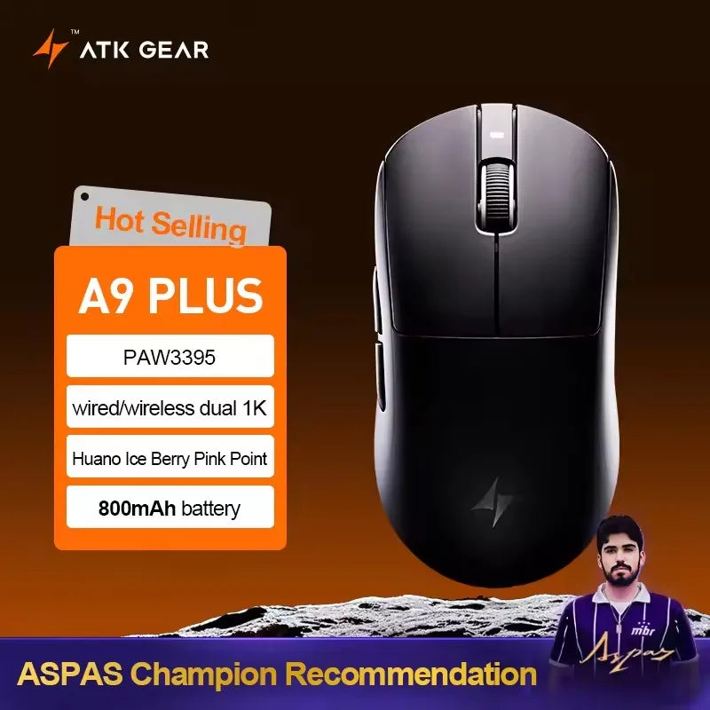 ATK Dragonfly A9 SE Plus Pro Max Ultra Wireless Gaming Mouse NearLink Ultra-lightweight Tri-mode Dual 8K Ergonomic E-sports Mice