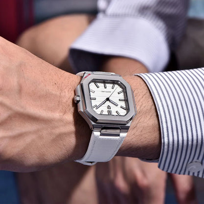 Reloj de lujo cuadrado de cuarzo PAGANI DESIGN 2026 para hombre, cristal de zafiro AR, movimiento japonés, luminoso, acero 316L completo