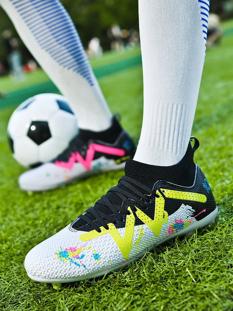 Zapatillas de fútbol para hombre, tacos de alto rendimiento, calzado profesional de fútbol sala, botas rápidas para campo de fútbol, zapatillas originales de entrenamiento para niño