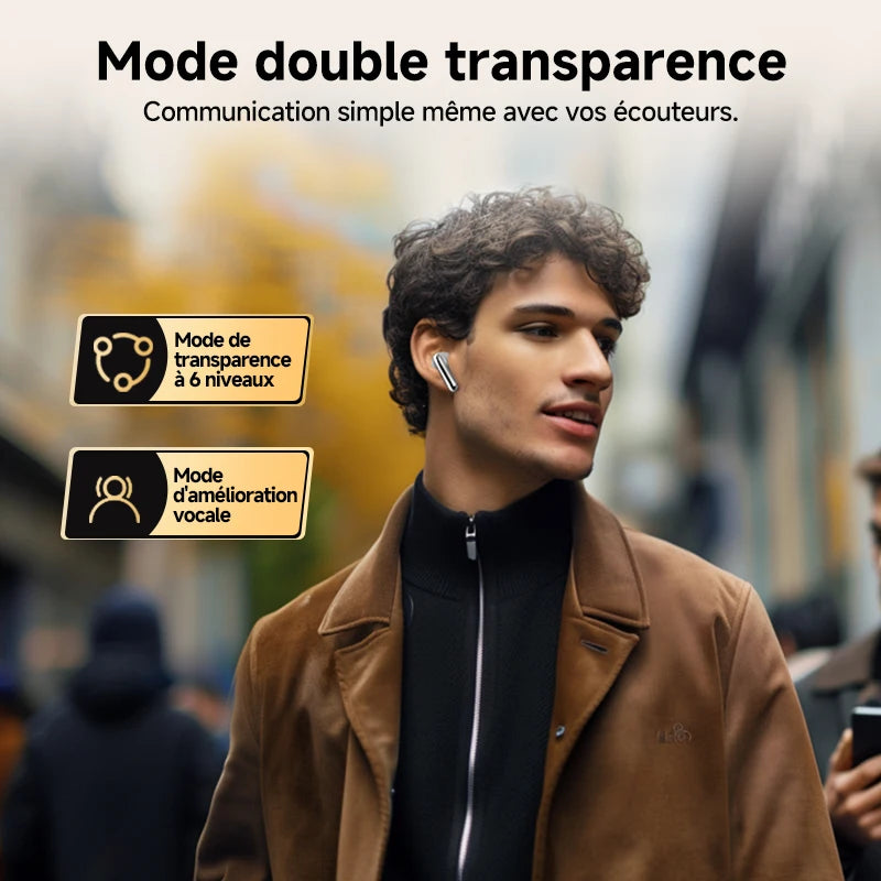 QCY MeloBuds Pro Adaptive Hybrid Active Noise Cancelling Wireless Earbuds – 46dB ANC, Bluetooth 5.3, LDAC Hi-Res Audio, 34H Playtime
