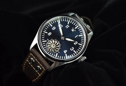 Reloj mecánico para hombre Hruodland 2025 nuevo, Seagull ST3620, piloto retro 43MM, luminiscencia Bgw-9, cristal de zafiro, turbina