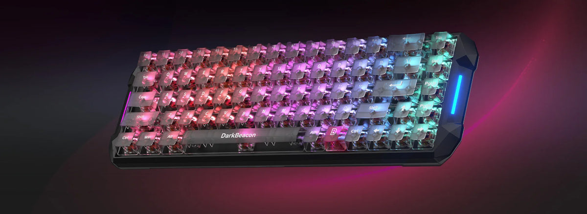 DarkBeacon Blade 68 RGB: tastiera meccanica silenziosa da gaming, con sostituzione a caldo, cablata, N-Key Rollover, compatta al 65% per giocatori su PC
