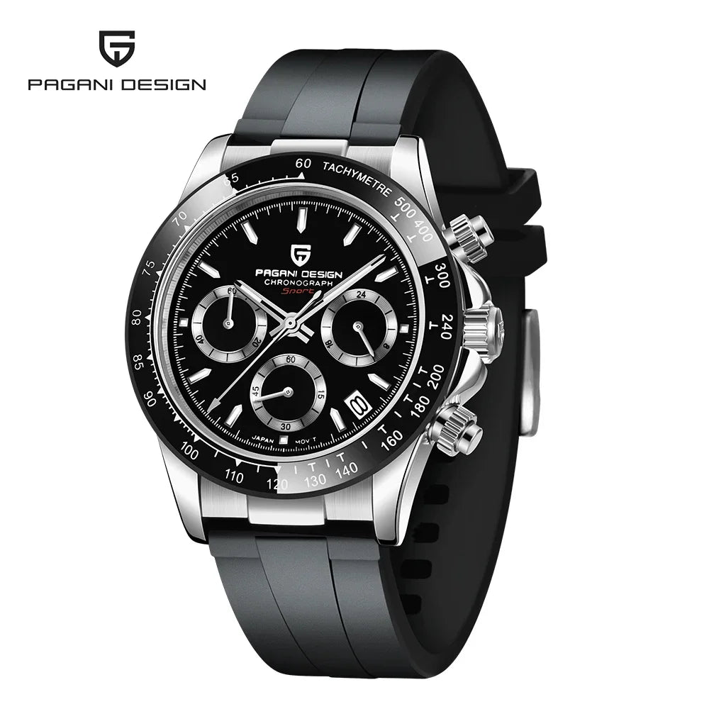 2026 New PAGANI DESIGN PD-1664 Meteorite Dial Fashion Men Quartz Wristwatches 100M Sapphire Glass Chronograph relogio masculino