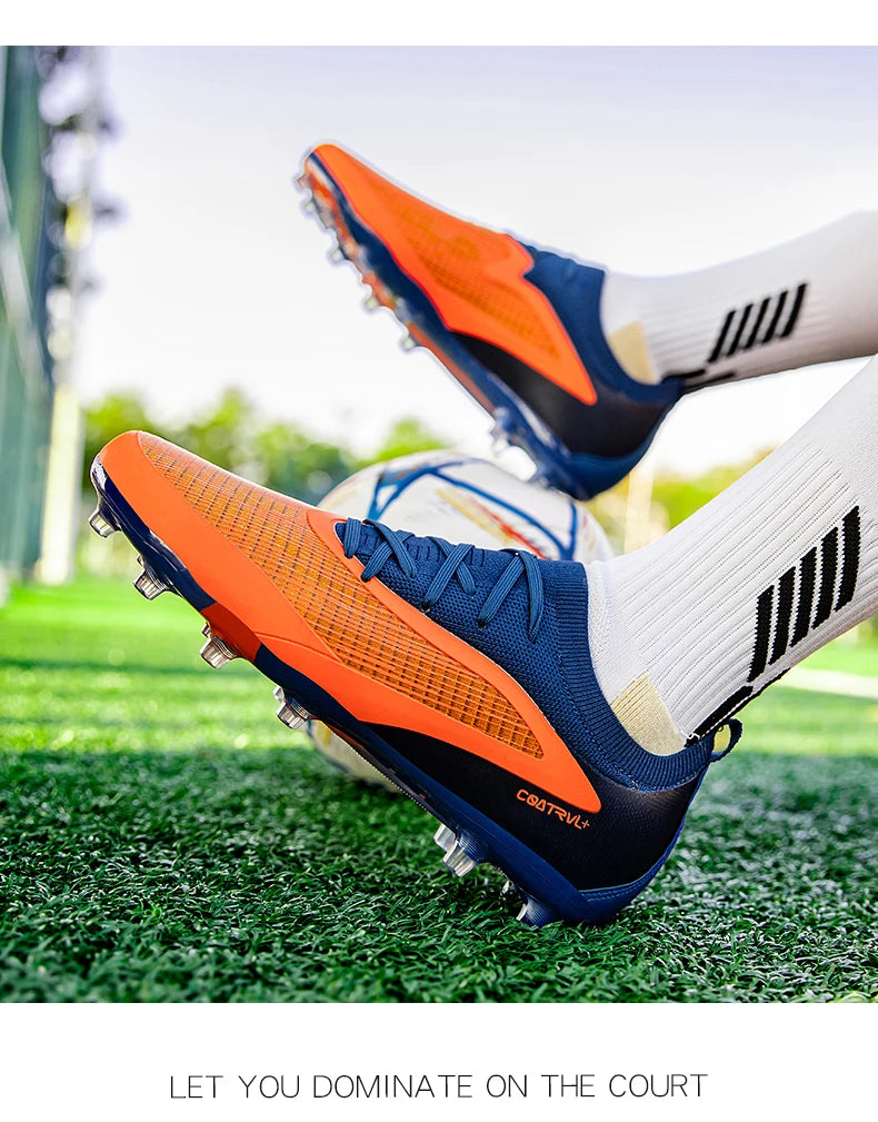 Botas de fútbol TF para hombre, zapatillas resistentes para cancha Society, transpirables para adulto, calzado masculino de fútbol para entrenamiento, alta calidad, con tacos
