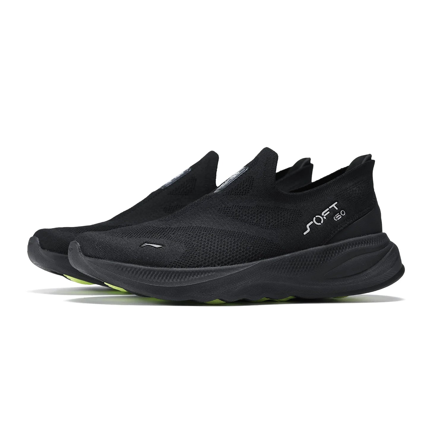 Zapatillas deportivas casual sin cordones Li-Ning SOFT GO 2 KNIT para hombre, cómodas, estables y con amortiguación, de malla para caminar, jogging y uso diario AGLV017