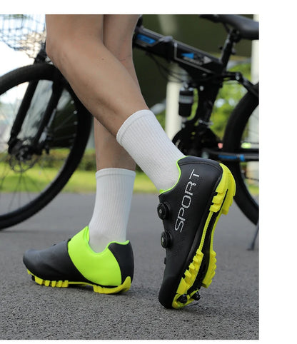 Zapatillas de ciclismo ultraligeras, transpirables y ligeras, con suelas rígidas compatibles con SPD para entrenamiento y competición en bicicleta de carretera y montaña