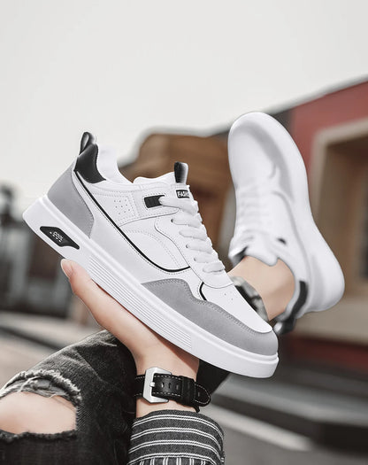 Sneakers basse casual sportive da uomo, stile basket fashion, street style, scarpe da skateboard per ragazzi