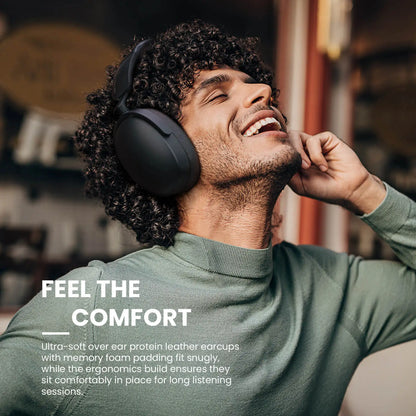 Auriculares inalámbricos Bluetooth 5.4 Oneodio SuperEQ A200 con ANC – Auriculares circumaurales con cancelación de ruido, micrófono ENC, audio Hi-Res y control desde app