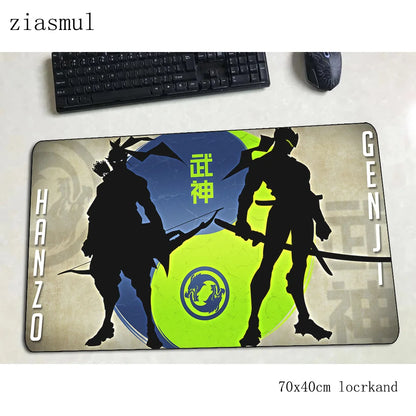 Tappetino per mouse Overwatch, elegante tappetino per computer 70x40cm, gaming mousepad grande XL, tappetino per mouse e tastiera per giochi PC e scrivania gamer