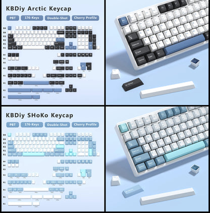 Keycaps KBDiy GMK Illusion perfil Cherry de PBT de doble inyección ISO para kit de teclado mecánico gamer, estilo retro gaming