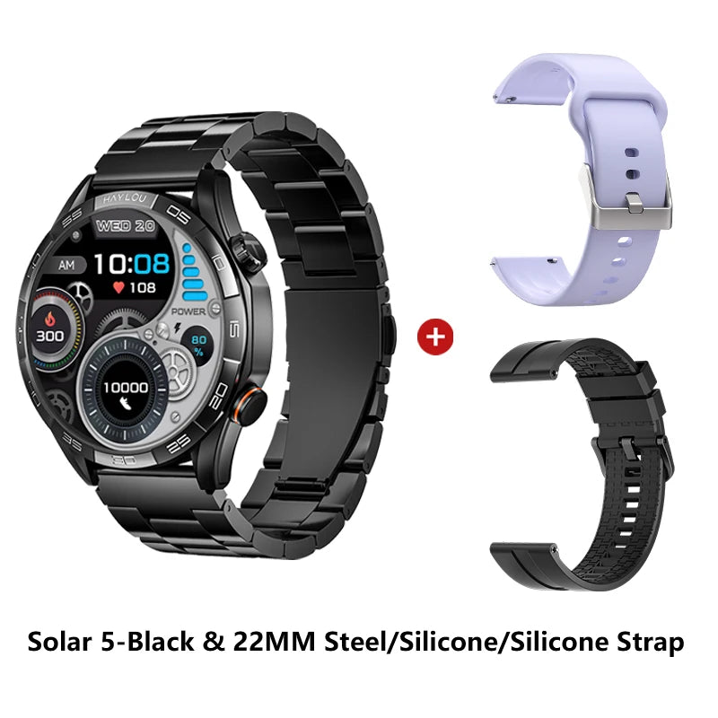 HAYLOU Solar 5 Voice Calling Smartwatch 1.58'' AMOLED Display 60Hz Smart Watch 24H Health Monitoring Sports Smartwatch for Men