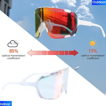 Lunettes de soleil photochromiques DEVOURS pour le cyclisme, hommes et femmes, sport, VTT, vélo, lunettes MTB, changement de couleur