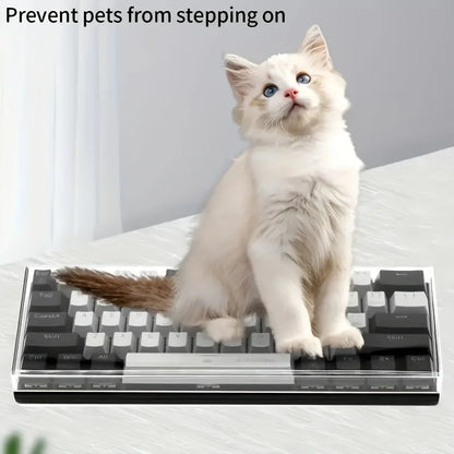 Funda protectora transparente de acrílico para teclado mecánico, cubierta antipolvo para teclado de 60/61/64 96 98 104/108 teclas, funda para ratón y teclado
