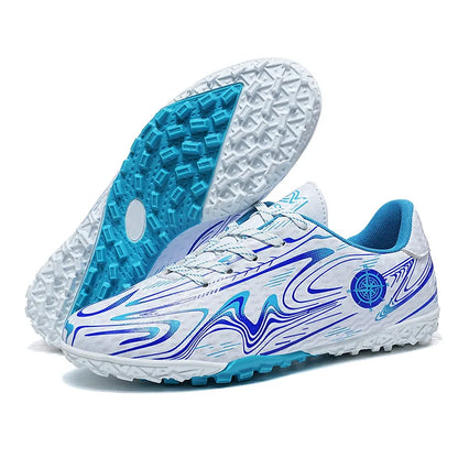 Chaussures de football pour hommes, chaussures de terrain professionnelles, crampons FG/TF pour entraînement sur gazon, chaussures de futsal, baskets de football antidérapantes, chaussures à crampons pour cheville, pointur