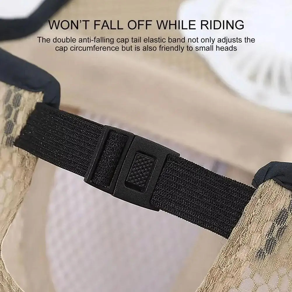 Breathable Sun Hat — Solar Fan, USB Charging