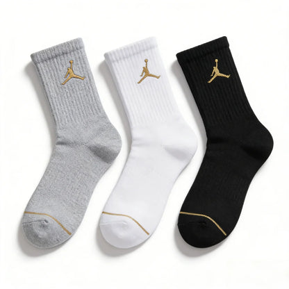 Nike Basketball Socks: AJ Jordan Triple Pack Mid-Calf Socks for Men and Women—Breathable and Moisture-Wicking SX5545-915