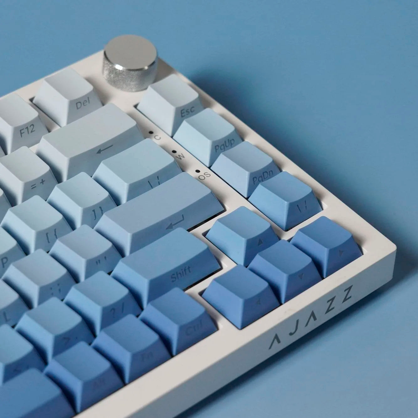 Keycap con stampa laterale 134 tasti profilo Cherry bianco blu sfumato PBT, copritasti per tastiera meccanica gaming AULA F75 Wooting
