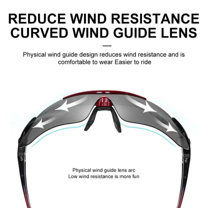 ROCKBROS Polarisierte Fahrradbrille Sonnenbrille Herren Damen MTB-Rad Rennrad-Brille Fahrradfahren Outdoor-Sport Wandern Schutzbrille 5 Gläser