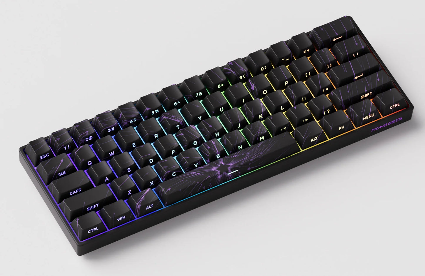 MONSGEEK FUN60 PRO&MAX HE Tastiera meccanica con switch magnetici 60% wireless da gaming, Rapid Trigger 8K ARGB, tastiera personalizzata