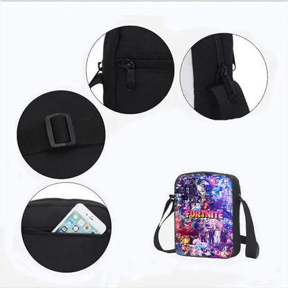 Mochila escolar infantil con bolso de hombro y estuches para lápices, bolsas escolares con diseño de juego popular F-FortniteS para niños y niñas, el mejor regalo