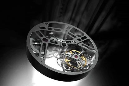 Reloj AGELOCER de edición limitada «Ice Never Melts» con tourbillon de cristal de oscilación libre, reloj mecánico manual de lujo