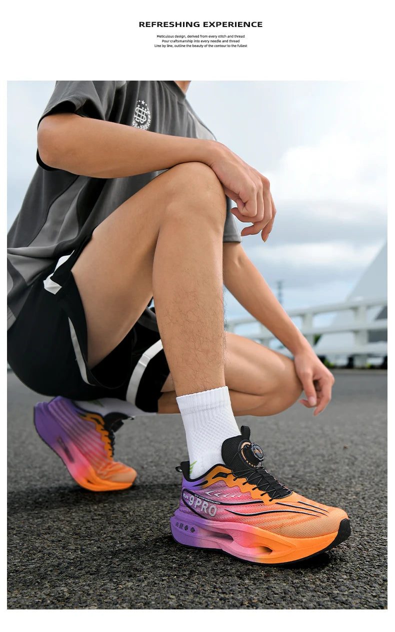 Running Shoes Carbon Board Speciality Marathon Men Sports Breathable Lightweight Women's Comfortable Athletic Nonskid Sneakers