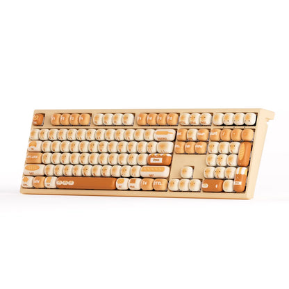Teclado mecánico inalámbrico Akko MonsGeek MG108B Bun Wonderland, perfil MOG, RGB, 108 teclas, tamaño completo, hot swap, USB / 2.4G / BT 5.0
