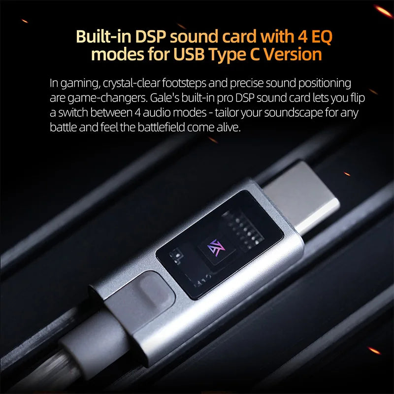 Auricolari IEM da gaming KZ Gale – In-ear monitor HiFi con driver super-lineare e cavo 2 pin rimovibile placcato argento