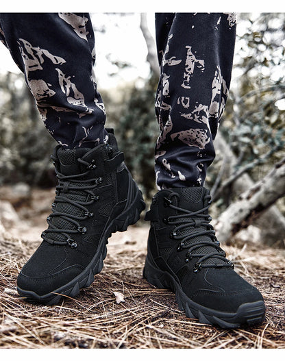 Botas tácticas mejoradas de entrenamiento de combate para hombre, calzado outdoor para camping antidesgaste de respuesta rápida, zapatillas de senderismo para pesca y caza para hombre