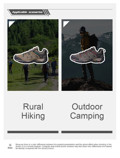 HIKEUP Buty turystyczne męskie Zimowe buty wspinaczkowe i trekkingowe dla mężczyzn Skórzane, oddychające, outdoorowe, antypoślizgowe buty sportowe i robocze dla mężczyzn