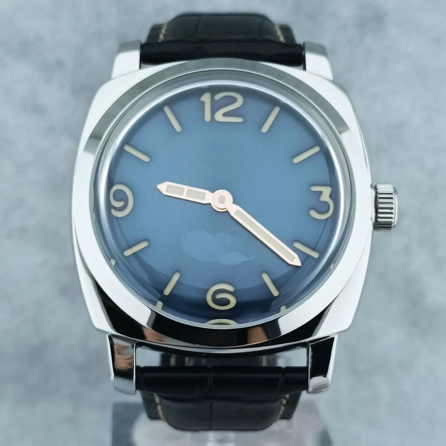 46mm Men's Watch Manual Winding Seagull ST3600 Movement Sapphire Glass Waterproof 316L Stainless Steels Custom Watch