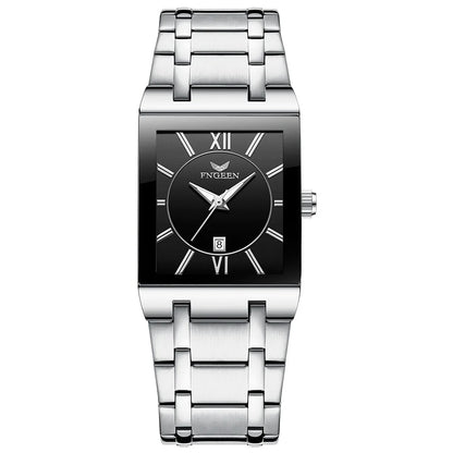 Relógio de pulso de luxo BINBOND com mecanismo de quartzo preciso para homem, luminoso, à prova de água, data automática, em aço inoxidável resistente, estilo casual.
