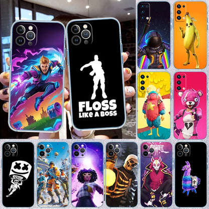 F-Fortnites-Poster transparente Handyhülle für Samsung Galaxy A04 A04S A14 A23 A34 A54 M23 M33 M52 M53