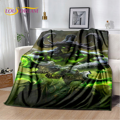 World of Warcraft, WOW, mekana plišana deka za gejmere, flanelska deka, prekrivač za dnevni boravak, spavaću sobu, krevet, kauč i piknik