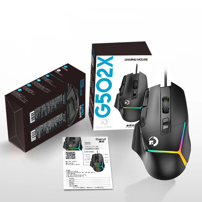 Mouse de gaming wireless ergonomic, reîncărcabil prin USB, Bluetooth, cu senzor optic, programabil, cu conexiune prin cablu, pentru Windows