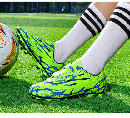 Zapatillas de fútbol infantiles para colegio, botas de fútbol profesionales con tacos para césped, calzado deportivo de entrenamiento para niños, botas de futsal y fútbol outdoor 28-38