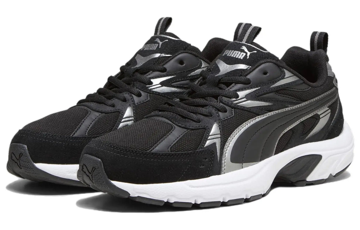 Chaussures de sport décontractées basses, respirantes et amortissantes Puma Milenio, couleur noire, 393489-01.