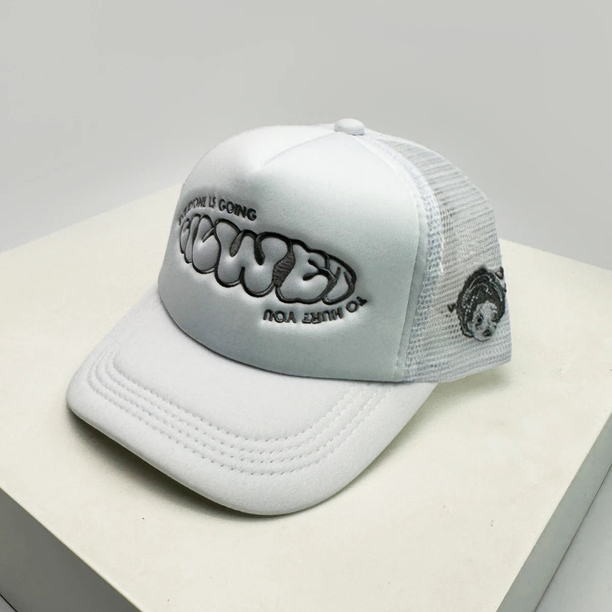 Gorras de béisbol unisex nuevas con bloques de color, letras estampadas y bordadas, estilo hip hop, malla transpirable, visera para el sol, tipo trucker streetwear, versátiles