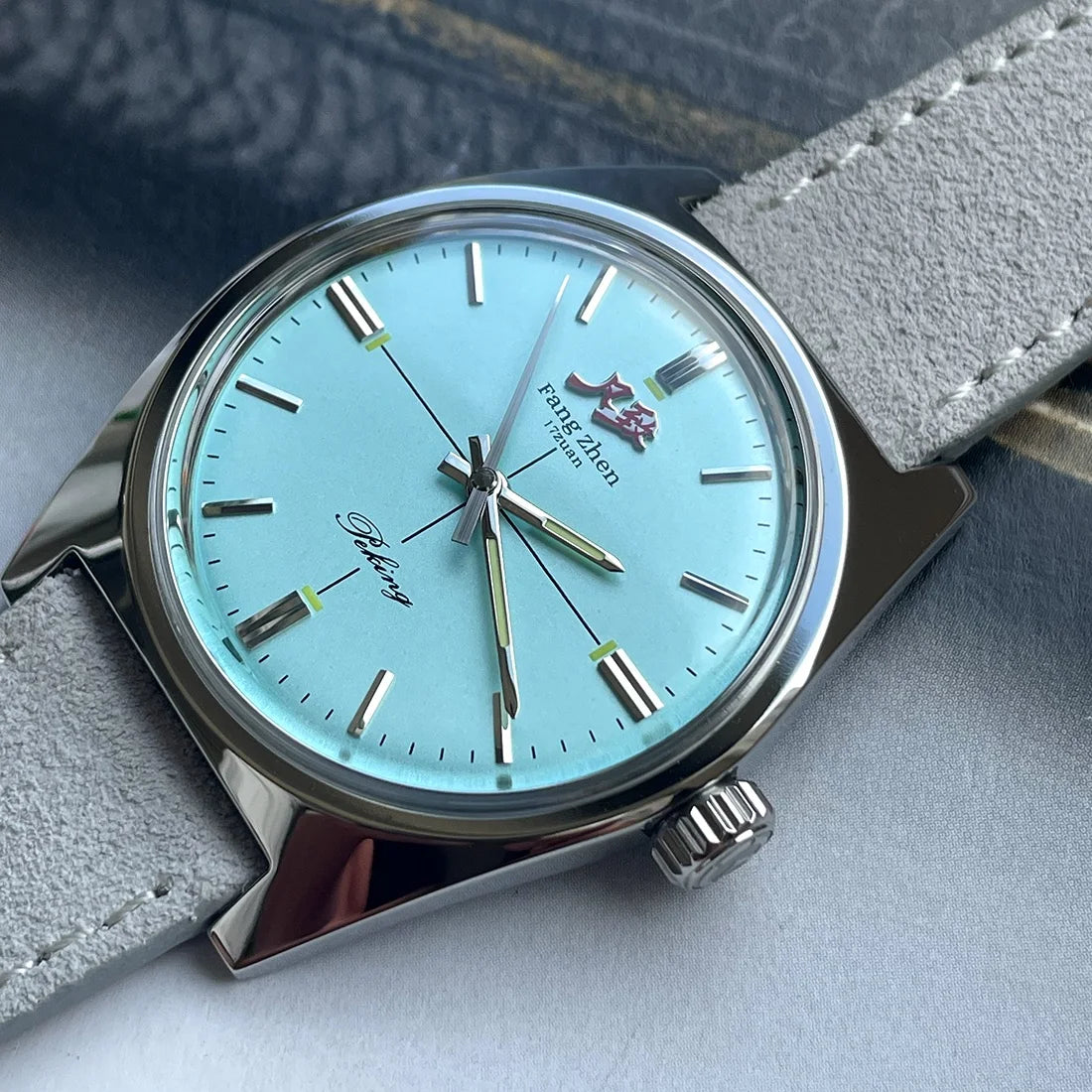 Merkur Watch White Dial Watch Metal Vintage Business Watches Hand Wind Mechanical Watch for Men 36mm