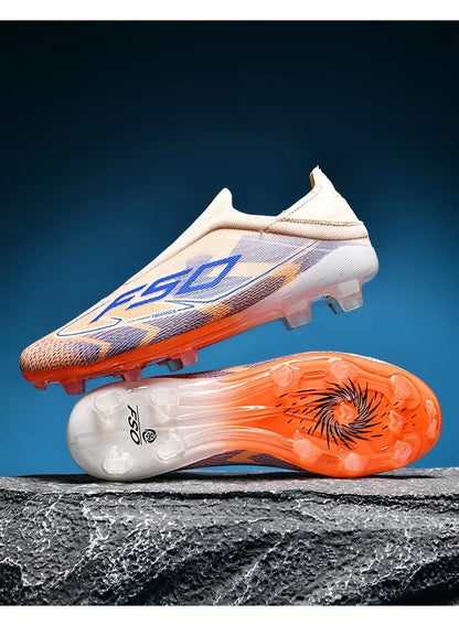 Nouvelles chaussures de football pour hommes, crampons de haute qualité, bottes de football pour terrain en herbe, idéales pour les matchs en extérieur, baskets légères mi-hautes, très vendues, antidérapantes, pour l'e